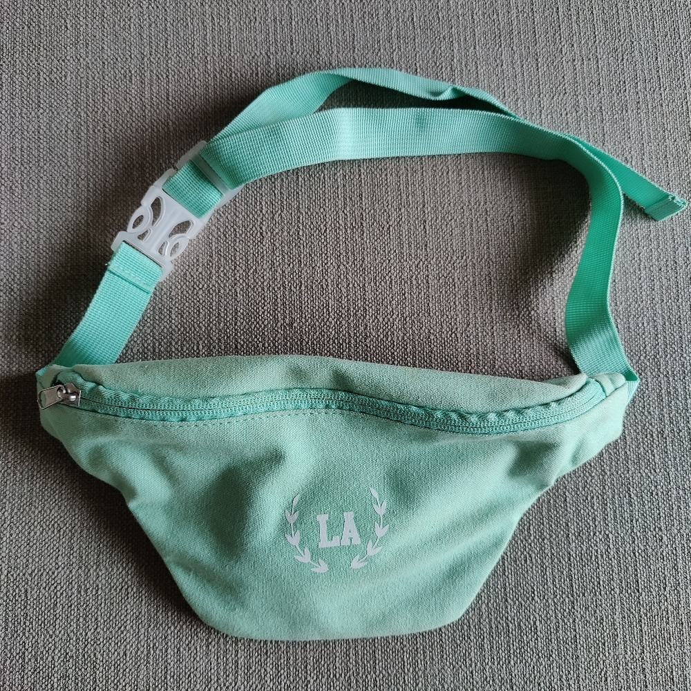 LA Turquoise Soft Canvas Cloth Fanny Pack